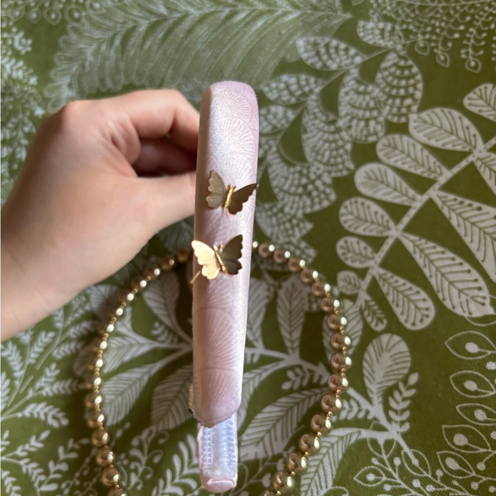 Set of 6 Headbands - Pink w Butterfly Satin Wicked Promo ASOS pearl headbands